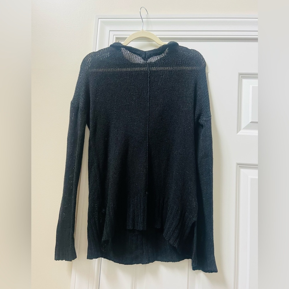 MACARON Women's Black Hooded Neck Sweater size small